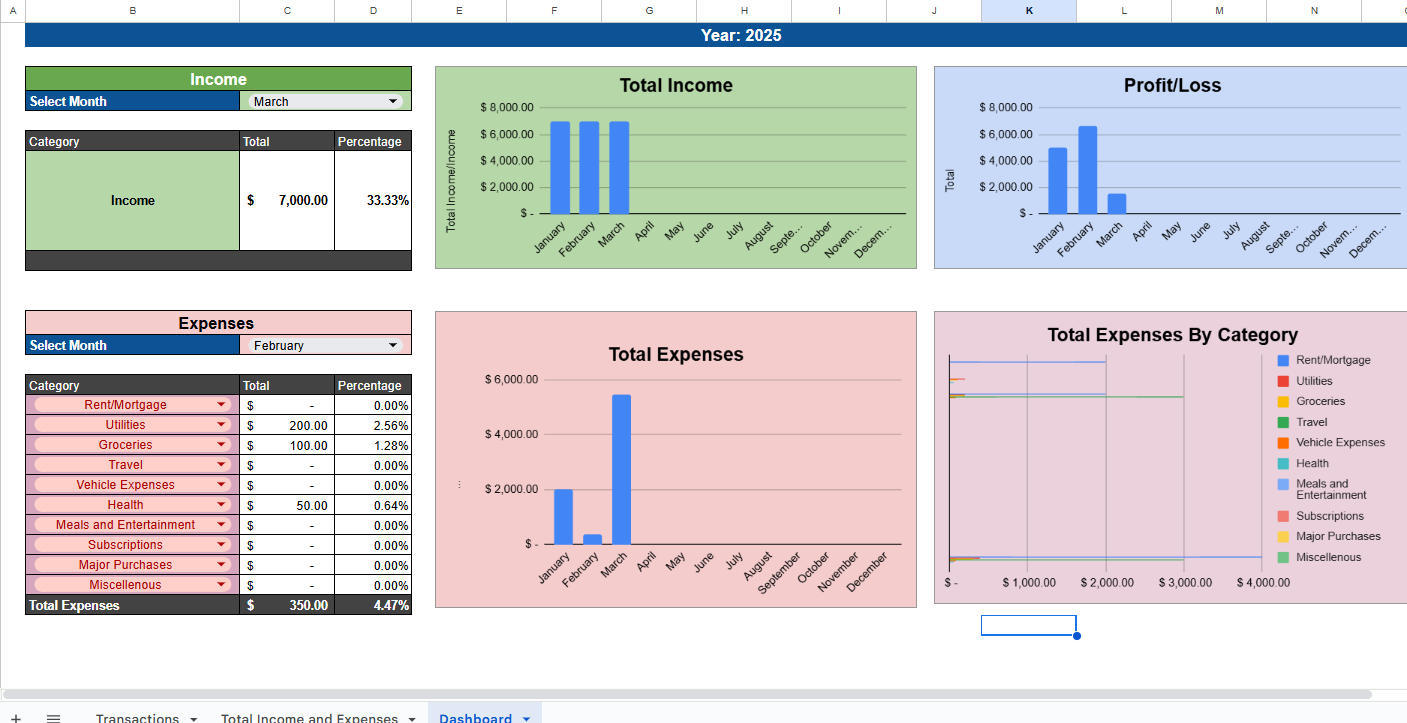 4-in-1 Financial Trackers Bundle Package (Google Sheet) - Image 6