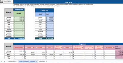 Personal Income & Expense Tracker (Google Sheet) - Image 4
