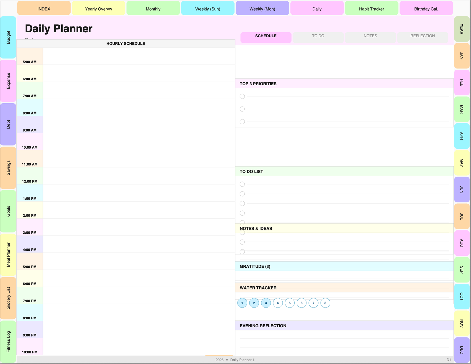 All-in-One Digital Planner for 2026, 2027, 2028 & Undated. Digital Journal, Goodnotes, Notability, iPad, Daily, Weekly, Monthly Planners - Image 14