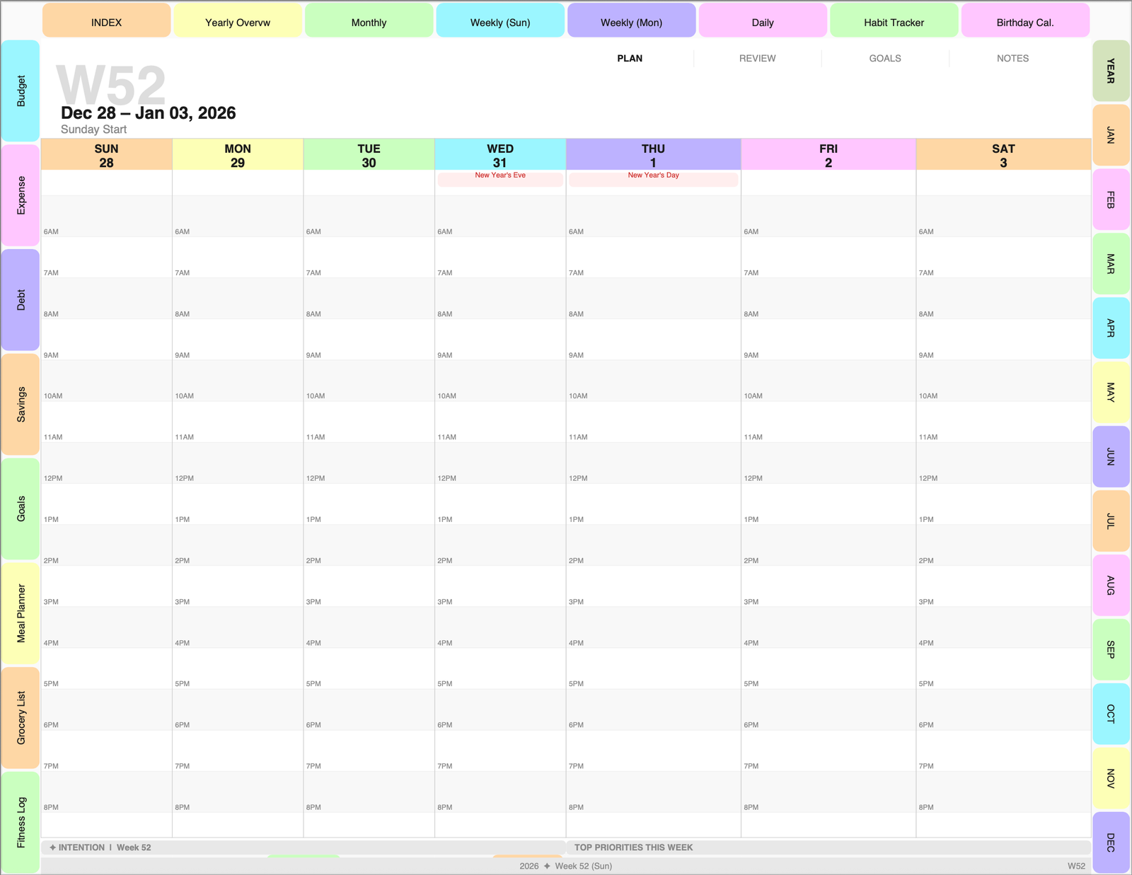 All-in-One Digital Planner for 2026, 2027, 2028 & Undated. Digital Journal, Goodnotes, Notability, iPad, Daily, Weekly, Monthly Planners - Image 13