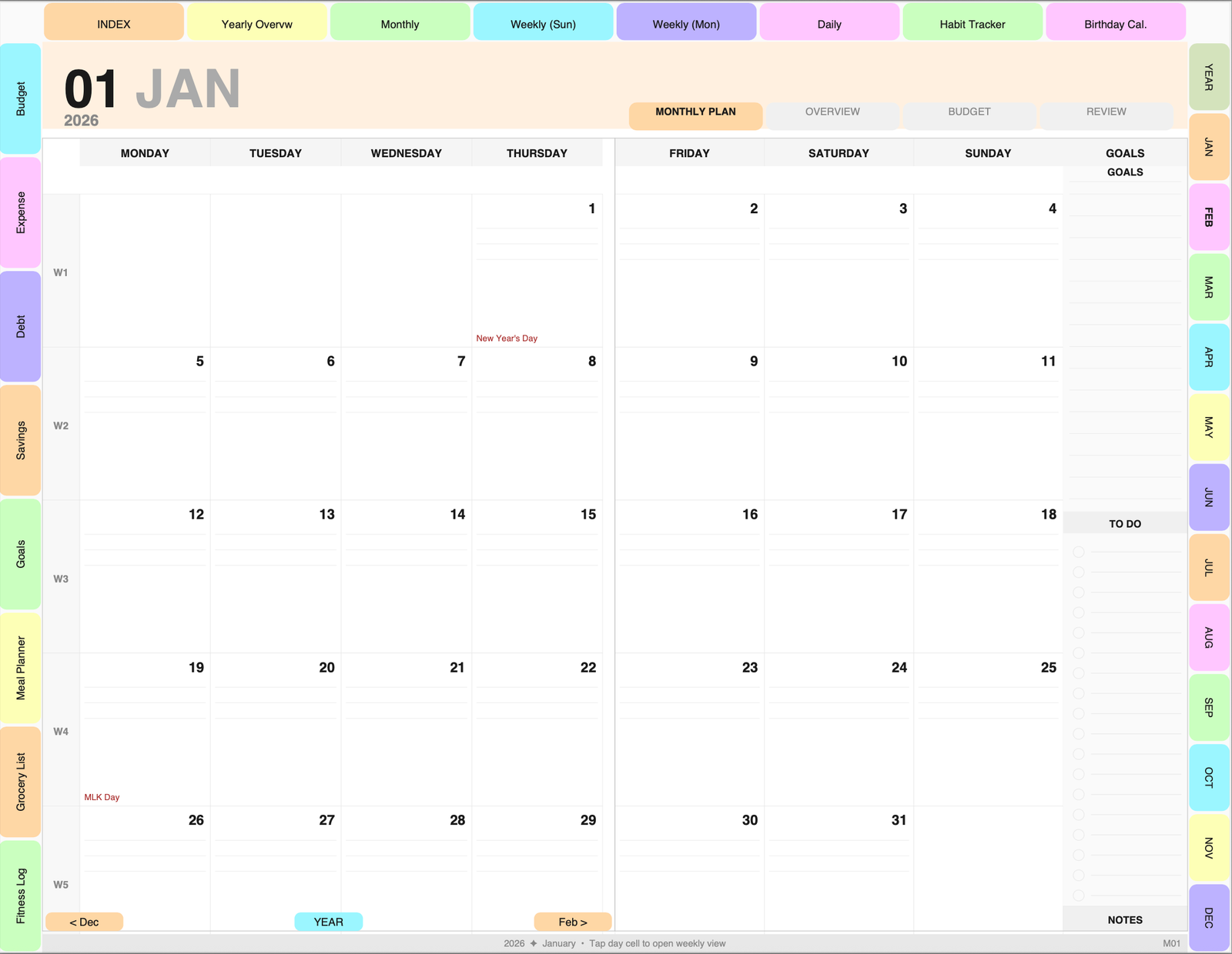 All-in-One Digital Planner for 2026, 2027, 2028 & Undated. Digital Journal, Goodnotes, Notability, iPad, Daily, Weekly, Monthly Planners - Image 12