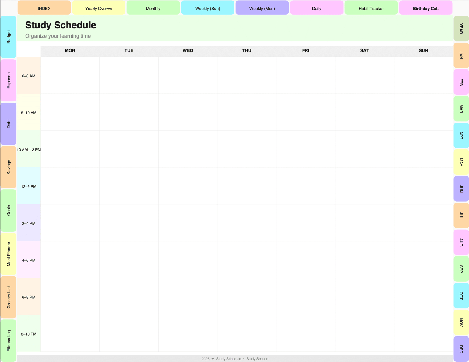 All-in-One Digital Planner for 2026, 2027, 2028 & Undated. Digital Journal, Goodnotes, Notability, iPad, Daily, Weekly, Monthly Planners - Image 8